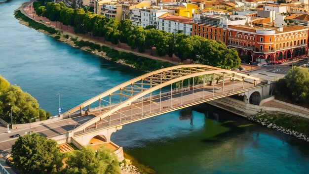 Photo view of murcia bridge over segura