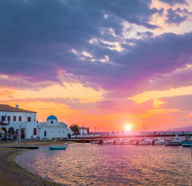 Vista sull'argine di mykonos