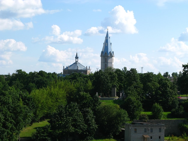 The view of Narva city Estonia