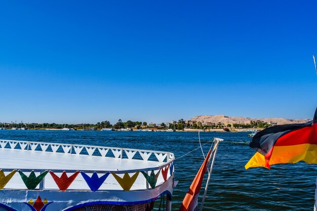 View of the nile river in luxor egypt