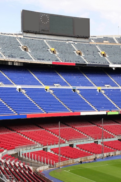 Photo view of nou camp stadium in barcelona