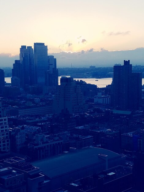 Фото Вид на город на закате