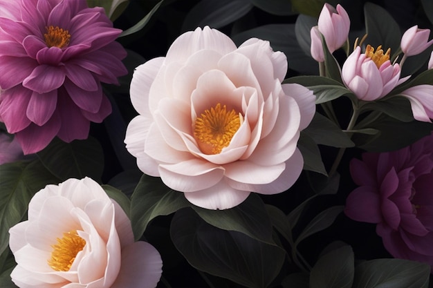 Фото Вид на элегантный цветочный свадебный фон розарий узор обои фон