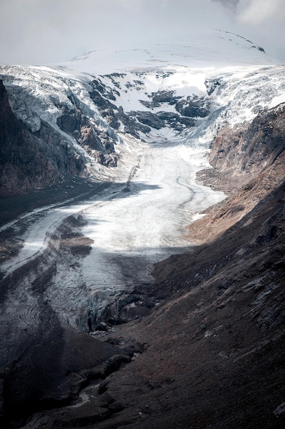 사진 오스트리아의 grossglockner hochalpenstrasse에서 pasteerze 빙하의 전망.