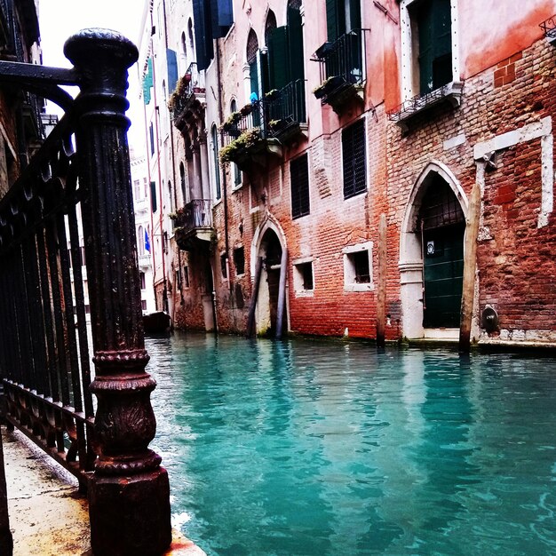 View of old building in canal