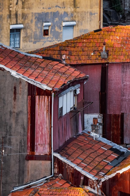 Photo view of old buildings in porto