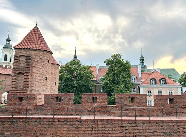 View of the old city on a spring day Warsaw Poland