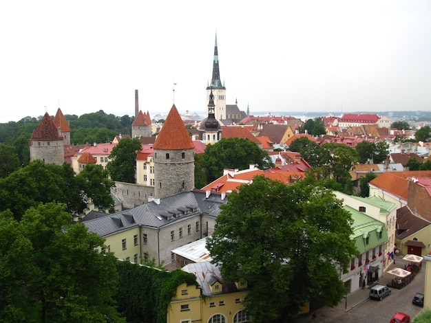 La vista sulla vecchia città di tallinn estonia