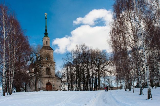 View of the old town of Kashin in winter.