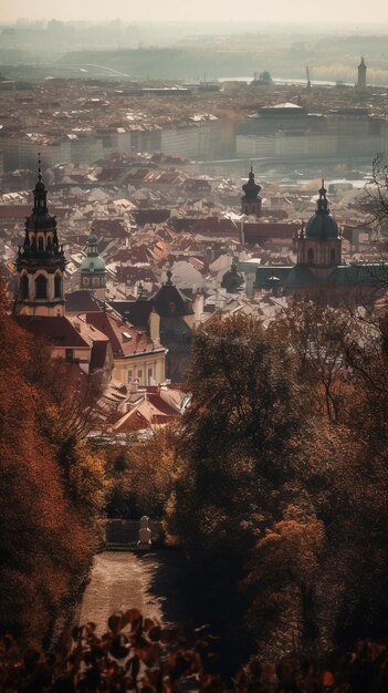 A view of the old town of prague