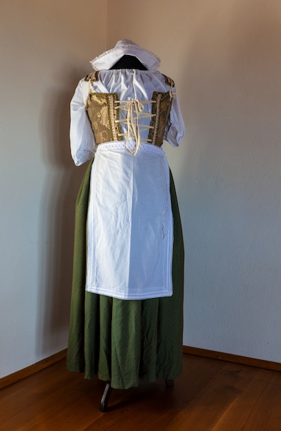 View ot typical antique istrian dress 