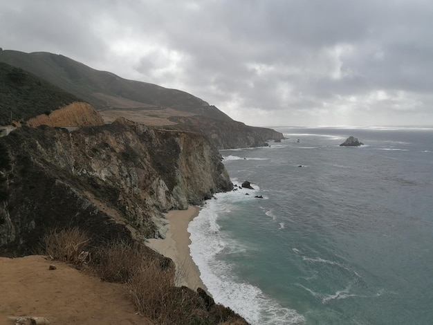 A view of the pacific coast from the cliffs