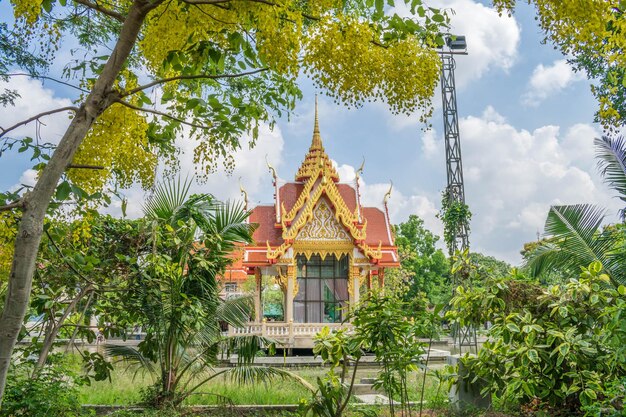 View of pagoda against sky