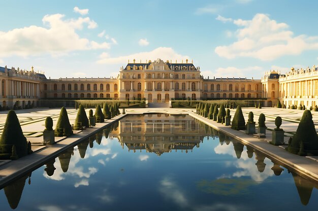 a view of the Palace of Versaille