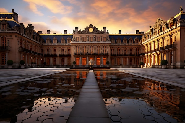 a view of the Palace of Versaille