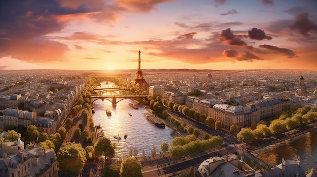 A view of paris from the eiffel tower