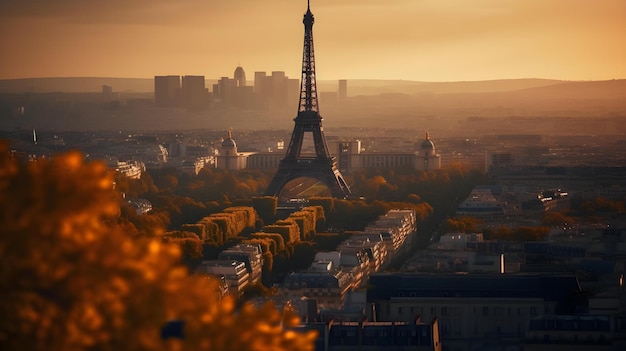 A view of paris from the eiffel tower