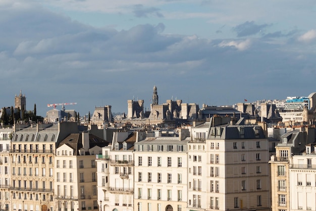 The view on parisian houses Paris France