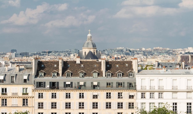 The view on parisian houses Paris France