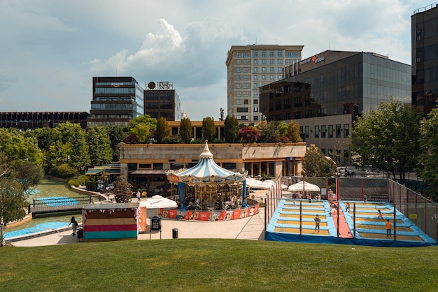 A view of the park from the top of the hill