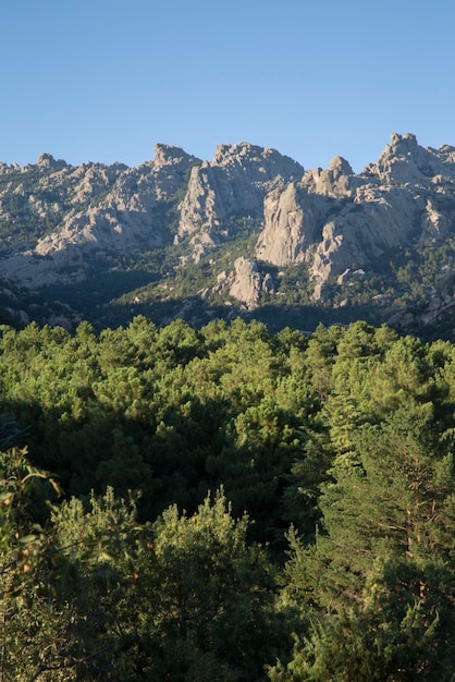 View of Pedriza Landscape in Madrid, Spain