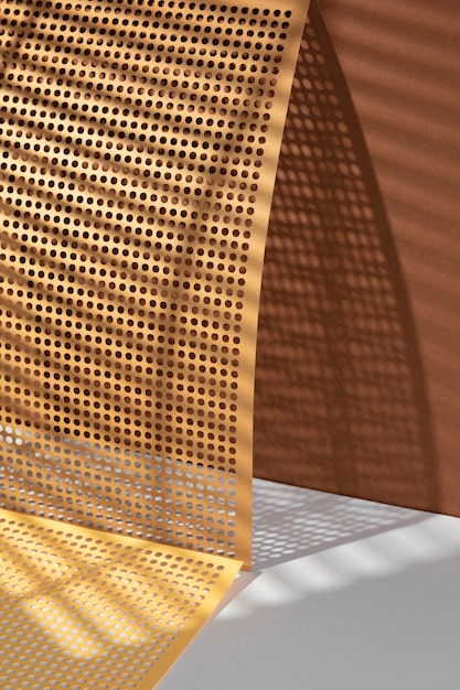 View of perforated sheet of material