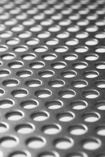 View of perforated sheet of material