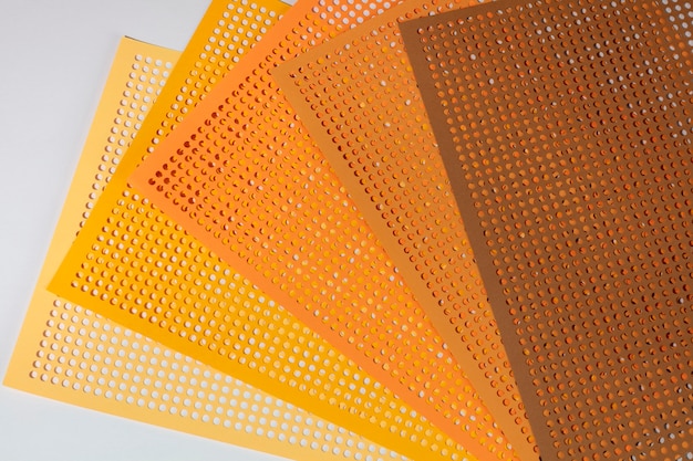 Photo view of perforated sheet of material