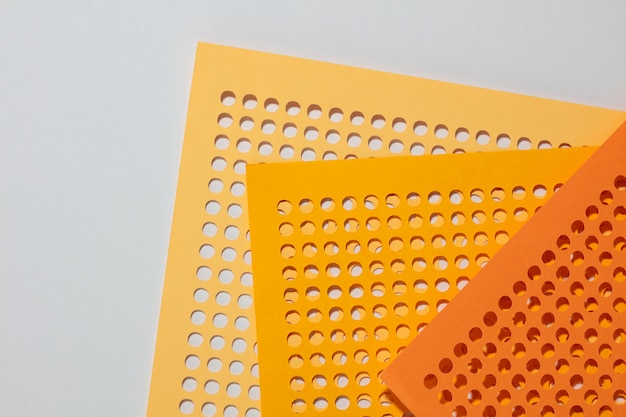 Photo view of perforated sheet of material