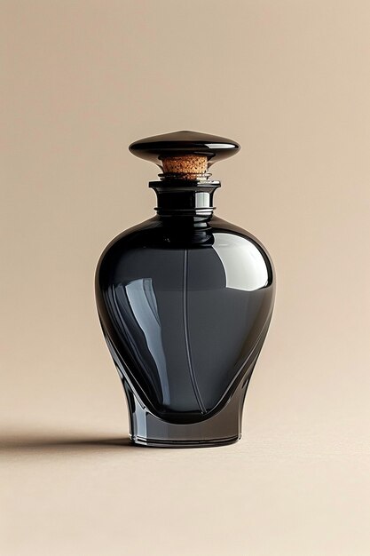 View of the perfume bottle mockup image