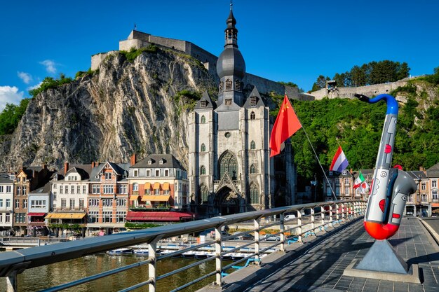 View of picturesque dinant town belgium