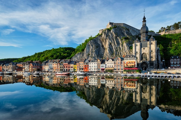 View of picturesque dinant town belgium