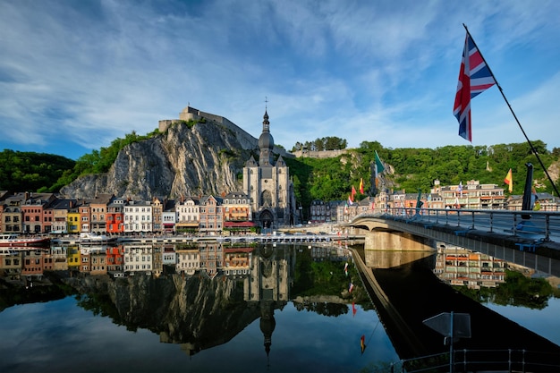 View of picturesque Dinant town Belgium