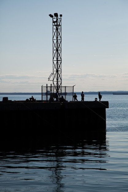 View of pier and the port