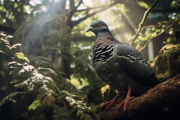 Photo view of pigeon in nature