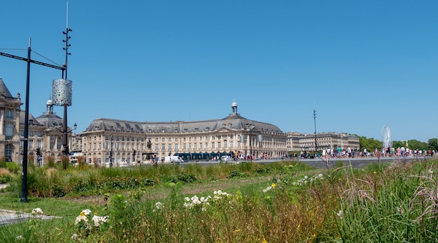 View of the place de la Bourse in Bordeaux, France