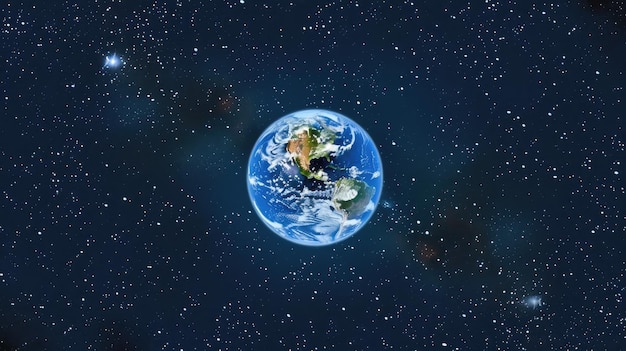 View of planet Earth at night from space Earth Hour Banner