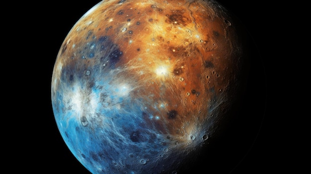 Foto veduta del pianeta mercurio dallo spazio