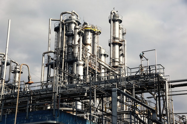 View of plant for refining oil