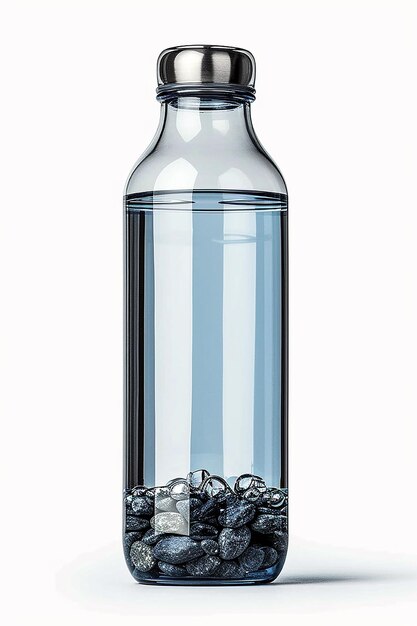 View of the plastic bottle glass bottle mockup image