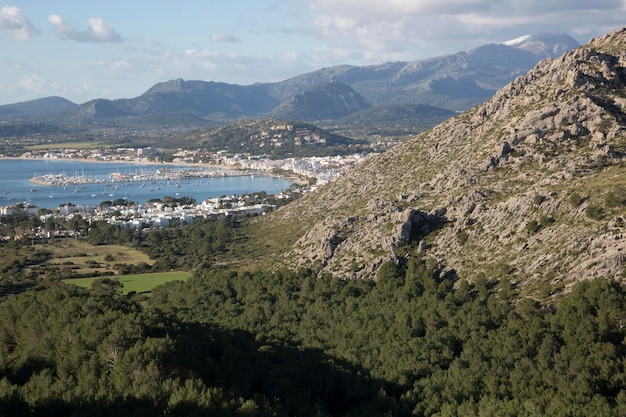 View of Pollenca Port, Majorca, Spain