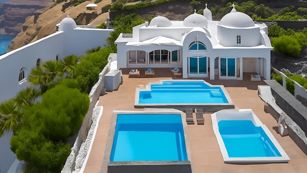 A view of the pool at villa amalfi