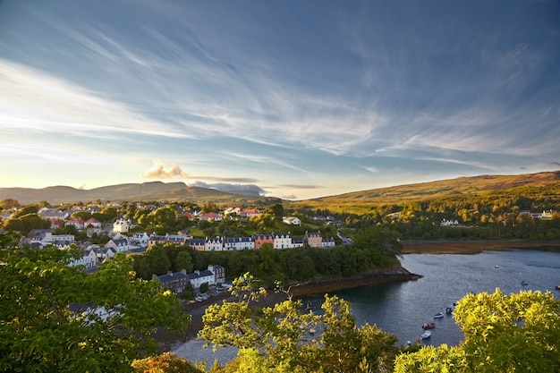 View on Portree, Isle of Skye, Scotland