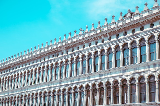 View of procuratie vecchie building in venice italy