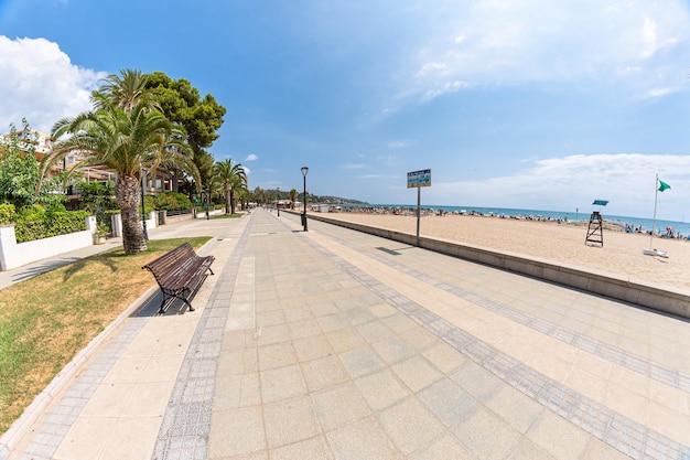 View of the promenade of Benicasim Valencian Community Spain