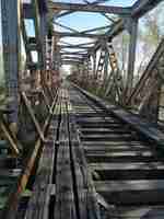 Photo view of railroad bridge of second worldwar