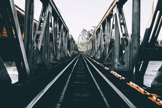 View of railway bridge against sky