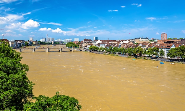 View of the Rhine river in Basel, Switzerland