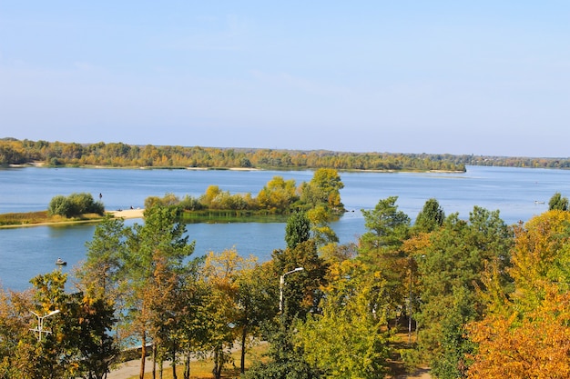 View on the river Dnieper on autumn