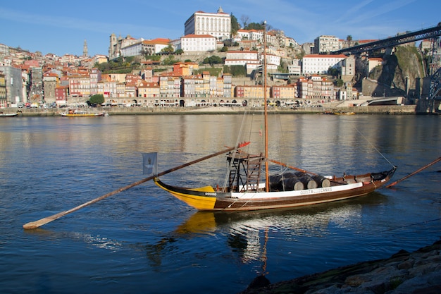 View on river Douro and boat